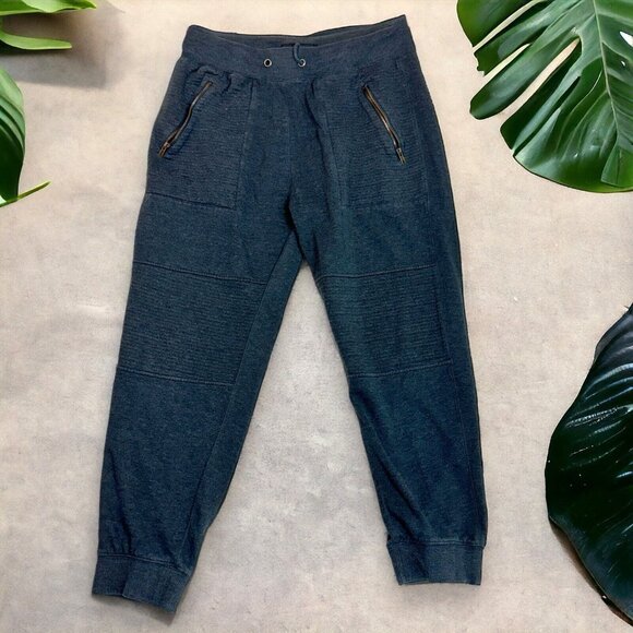 Amnesia Black Jogger Sweatpants with Zip Pockets Men's Size L - Casual Bottoms - Picture 1 of 12